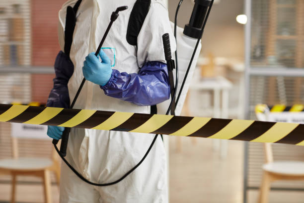 Professional Sewage Cleanup technician working in Charlestown, NH